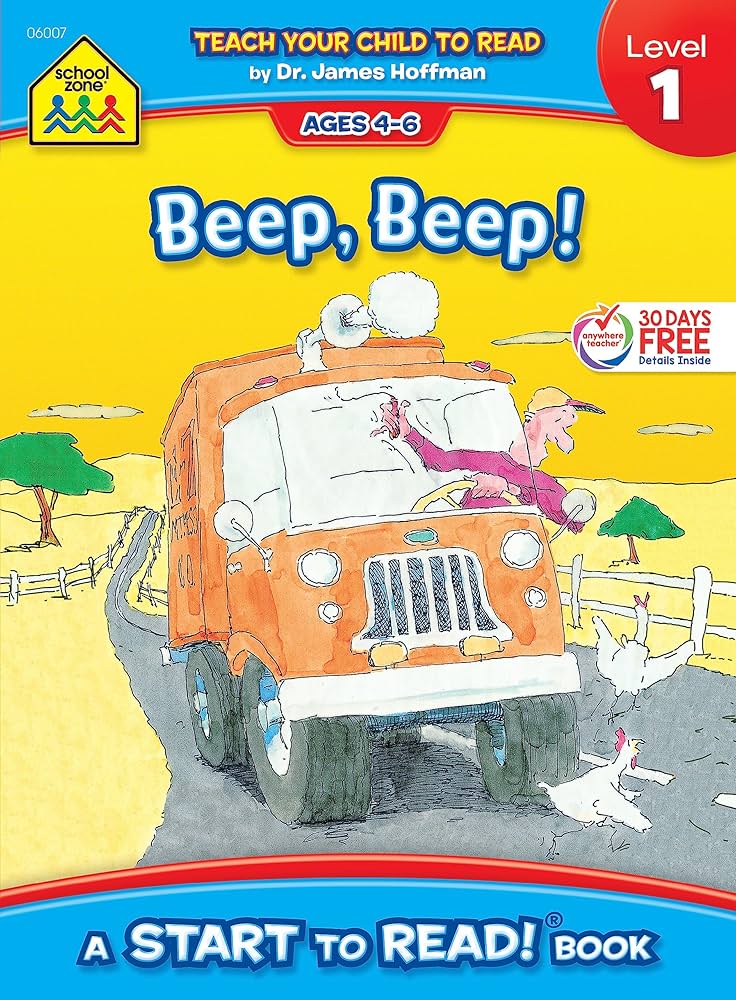 Amazon.com: School Zone Beep, Beep!, Start to Read! Book